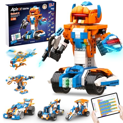 Apitor Robot Building Kit 12-in-1 Coding APP Remote STEM Toy 600 Blocks - style: Robot X