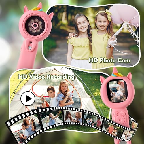 Kids Microscope, 500X Handheld Microscope for Kids, Pink - color: Pink