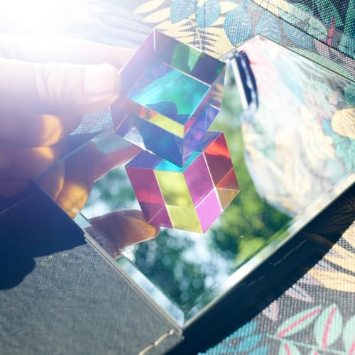 CMY Color Cube, 40mm Acrylic Prism, Educational Toys for Kids - size: 1pc 4cm