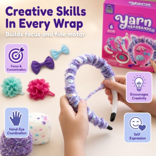 Wrap & Wear DIY Yarn Headband Making Kit, 7 Year Old Girl Birthday Gifts - style: Yarn Headbands