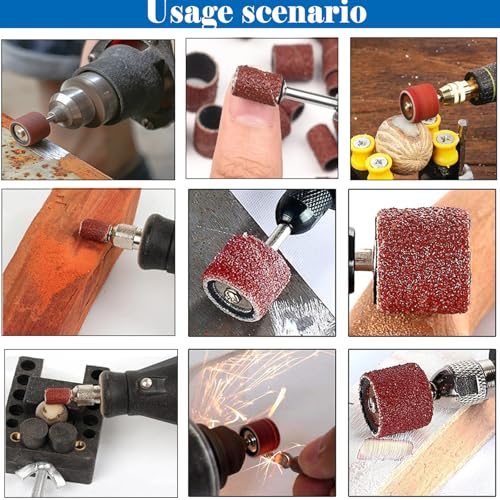 105PCS Rotary Tool Accessory Kit with Sanding Drum, 1/8-inch Shank Universal Fit for Most Rotary Tools, for Sanding, Polishing, Cutting, Grinding, Cleaning, Engraving, Drilling - color: 105pcs-14 Styles