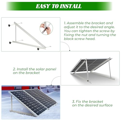 45inch Solar Panel Mounting Brackets, 4 Sets Solar Panel Mounting Kit - size: 45in-4 set