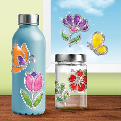 Imagimake DIY Jelly Stickers - Flowers & Butterflies, 10 Stickers, Art Kit - style: Flowers & Butterflies