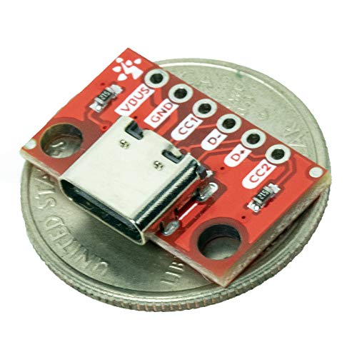 2pcs USB Type-C Female Breakout Board 6 pins Output 2 CC Pins 5K1 Res (2.54mm 100mils Pitch)…
