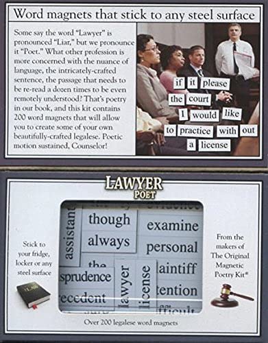 Magnetic Poetry - Lawyer Poet Kit - Words for Refrigerator - Write Poems and Letters on The Fridge - Made in The USA - style: Lawyer Poet