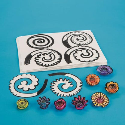 Velvet Art Roll-Up Flowers (Pack of 96)