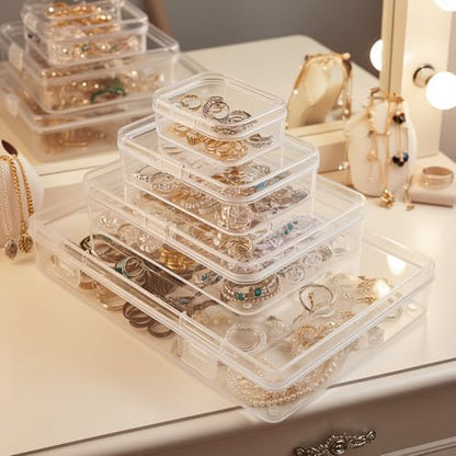 96 Pack Rectangular Clear Plastic Storage Containers - size: Mixed Sizes