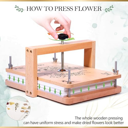 Aboofx Large Flower Press Kit, 11.8" x 8.3" 6 Layers - size: 11.8"x8.3"