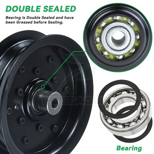 532196106 Idler Pulley with 532177968 Pulley for YTH22V46 Mowers - size: 1x196106+1x177968