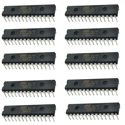 10 Pack ATmega328P-PU Microcontroller, 8-bit, with Bootloader Compatible with Arduino UNO,DIP-28