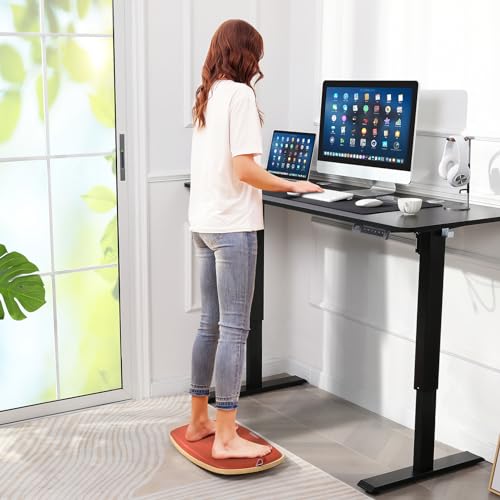 farexon 55x24 Inch Electric Standing Desk with Mouse Pad, Black - color: Black, size: 55 x 24''