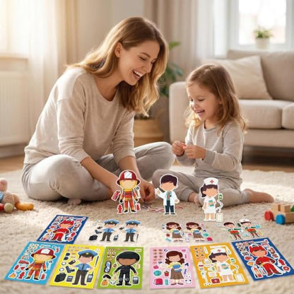 Career Make Your Own Stickers 24 Sheets, Kids Party Crafts & Learning - color: Occupationpost