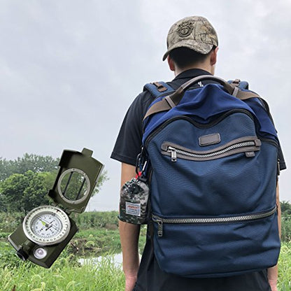 AOFAR Military Compass,AF-4580 Lensatic Sighting, Waterproof and Shakeproof with Map Measurer Distance Calculator, Pouch for Camping, Hiking - color: Camouflage