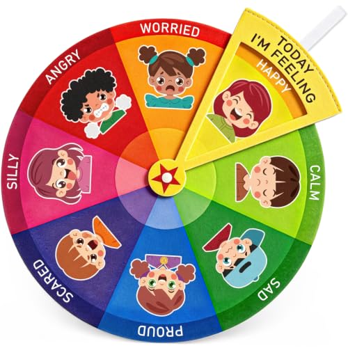 Feelings Emotion Wheel for Kids Feeling Emotions Chart for Toddlers - color: Emotion Multicolor