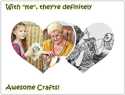 Awesocrafts Embroidery Kit, Flowers Ladybug Full Range of Embroidery Starter Kits for Beginners Adults Kids DIY Cross Stitch Handmade Easy Patterns (Flowers)