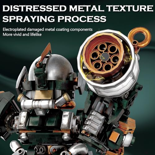 HIGH GODO Mech Robot Building Set, Destroy Warrior City Soldier Mech Model Building Kit with Weapons, Creative Cool Robots Toys Gift for Teens Adults 14+ (587 PCS) - style: Mech Robot Set