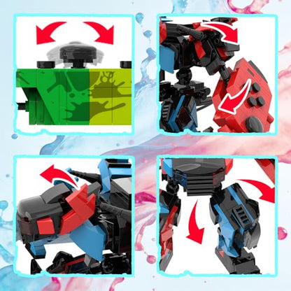 781 PCS Transforming Game Controller Robot Building Kit, 2-in-1 Retro Mecha Building Blocks Set, Gift for Boys, Adults & Collectors, Birthday Room Decor Supplies