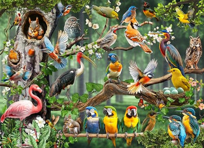 1000 Piece Jigsaw Puzzle for Adults, Colorful Birds Puzzle - color: Woodland Chorus