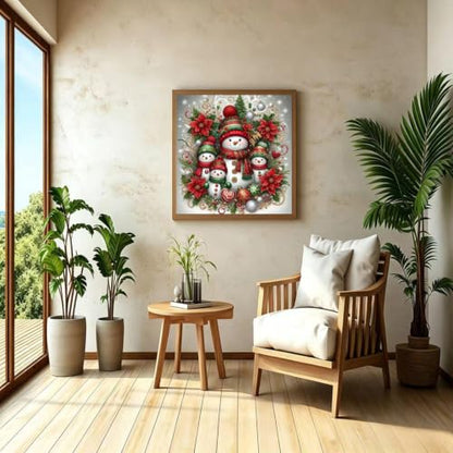 Diamond Painting Kits for Adults,Snowman Family Diamond Art Kits 12 x 12in - color: SH006-1