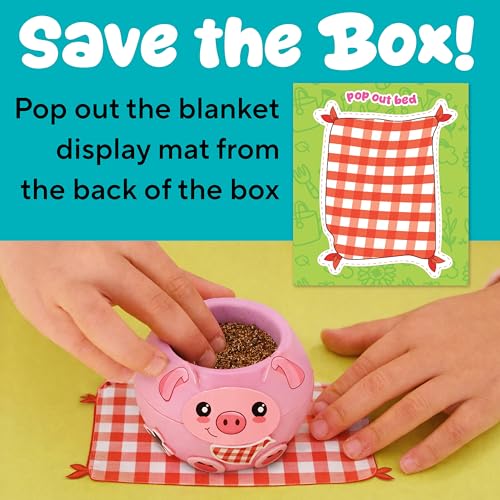 Creativity for Kids Plant-a-Pet Barnyard Pig Kit | Decorate, Plant & Grow Your Own Pet | Chia Seed Gardening Craft | Spring Crafts & Screen-Free Kids Activity (Ages 6+) - style: Pig