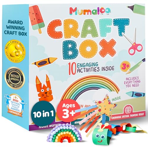Mumaloo Arts and Crafts Kit for Kids – 10 Projects Ages 4–8 - color: Original