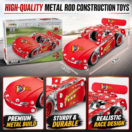 Metal Model Car Kit, Racing Car - color: Red