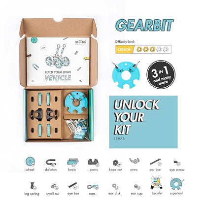The Off Bits Vehicle STEAM Building Set, Educational Gift Idea, Build Your Own Robot Toy for Kids Age 6 7 8 9+ Year Old Boys and Girls, Stem Toys Engineering Kit, Construction Toys Steam Gift