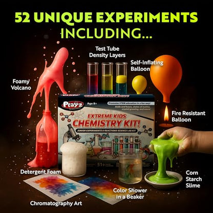 Playz Extreme Chemistry Educational Science Kits for Kids Age 8-12