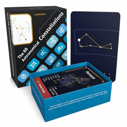 CARDDIA | The 88 Astronomical Constellations Educational Flashcards | Ideal for Astronomy Students and Educators