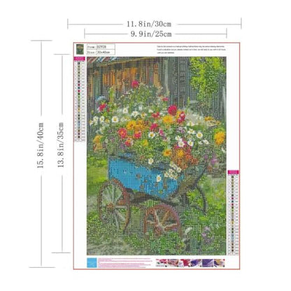Flower 5D Diamond Painting Kits for Adults Beginners,Farmhouse 12 X 16inch - color: DZ928