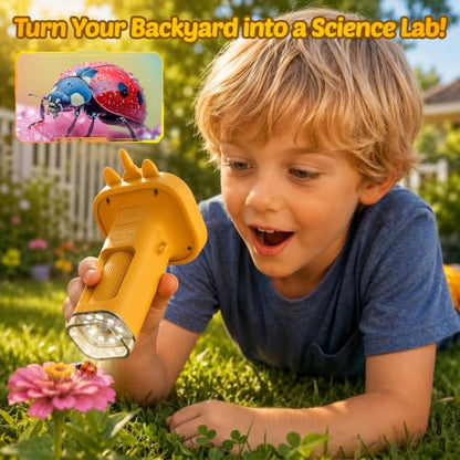 Portable Handheld Digital Microscope for Kids with 2.4" Display - color: Yellow