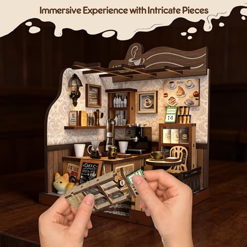 DIY Miniature House Kit, Dollhouse Diorama - Country Cafe