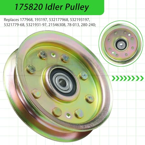 2 Pack 175820 Idler Pulley for Husqvarna 48" Z4824 Z4822 Decks - color: A17 2x532175820
