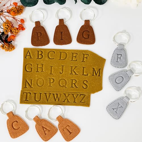Xaekicr 26PCS Alphabet Polymer Clay Cutters Set – Uppercase Letter Clay Cutters for Polymer Clay Molds, Clay Tools for DIY Crafts, Leather, Baking - color: F color