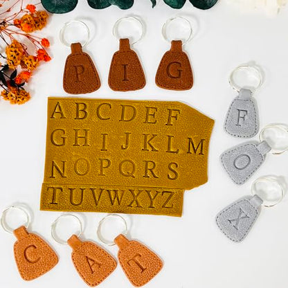 Xaekicr 26PCS Alphabet Polymer Clay Cutters Set – Uppercase Letter Clay Cutters for Polymer Clay Molds, Clay Tools for DIY Crafts, Leather, Baking - color: F color