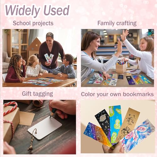 Bakayoyo 451 pcs DIY Dried Pressed Flowers Bookmark Making Kit, DIY Paper Book Mark Bulk Craft Supplies for Book Lovers,Reading Women, Classroom& Ideal Gifts for Teachers Students Friends