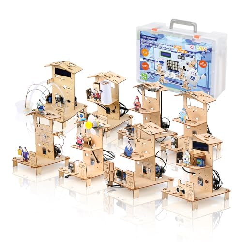 ACEBOTT 8-Piece Set ESP32 STEM Smart Home Education Kit Compatible with Arduino, STEM Robotics Science Kits for Kids Age 12+, Engineering Projects STEAM Activities Gifts 12+ Year Old Boys Crafts - color: 8 Piece Esp32 Stem Education Kit