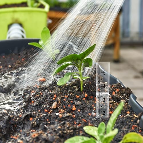 4 Packs of 5" Capacity Rain Gauge Plastic Replacement Rainfall Test Tubes with Scale for Yard Garden Outdoor Home Rain Gauge Outdoor