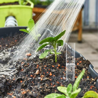 4 Packs of 5" Capacity Rain Gauge Plastic Replacement Rainfall Test Tubes with Scale for Yard Garden Outdoor Home Rain Gauge Outdoor