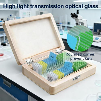 30 Lab-Grade Prepared Microscope Slides