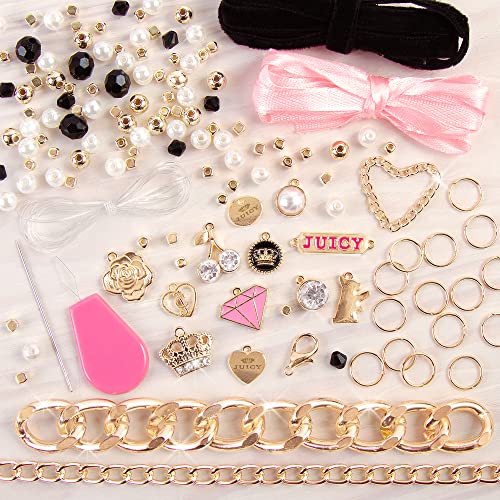Make It Real: Juicy Coture Chains & Charms, DIY Bracelet Kit, Includes 12 Juicy Coture Charms, Makes Up to 5 Bracelets, Helps Young Girls Develop Fine Motor & Visual Skills, for Ages 8 and up - style: Chains & Charms