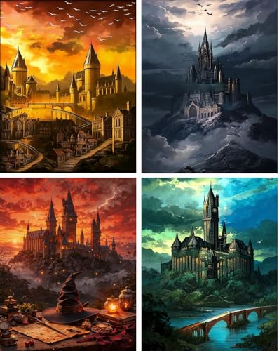WUDWL 4 Pack Diamond Art Kits for Adults Diamond Painting Kits for Adult - color: DP03237