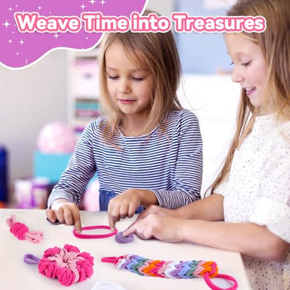 PREBOX 10’’ Potholder Weaving Loom Kit Refill Loops, DIY Crafts Supplies for Kids & Beginners, 224 Colorful Loops to Make 4 Large Pot Holders - color: Loops Refill - Plus