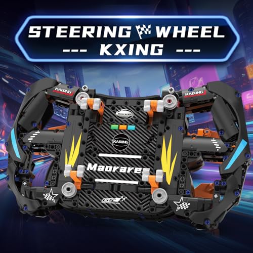 Sciencow F1 Racing Wheels Model Kit,Racing Theme Construction Building Blocks Toys, Chirstmas Birthday Gift for Ages 8-12, Home Office, Desk Deco - color: Orange
