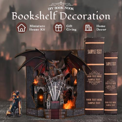 CCCDF Throne of Blades Book Nook Kit, DIY Miniature Dollhouse - color: Throne of Blades