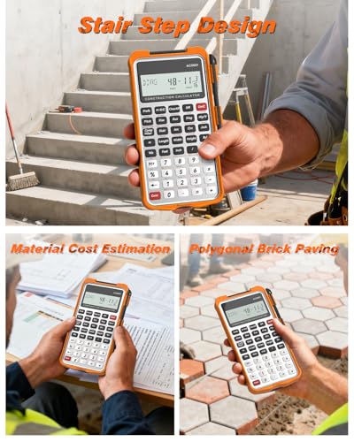 ROATEE Construction Engineering Calculator with Writing Tablet Silver - color: Silver Orange