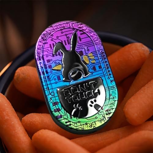 Desperate Rabbit Fidget Slider, Metal Fidget Toys Adults Haptic Coin EDC Fidget Toys Sensory Toy Executive Desk Toy for Keep Focus & Stress Relief (Titanium Circuit) - color: Titanium Circuit