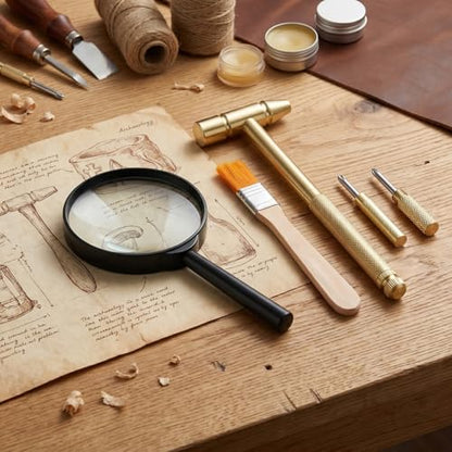 Veemoon Kids Paleontologist Kit Archaeological Excavation Toy Set with Abs Dig Tools Fossil Tool Kit for Science Learning Pretend Play Outdoor Activities Archaeologist Tools for Kids