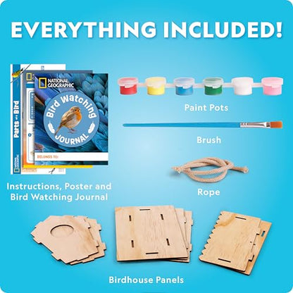 National Geographic Build Your Own Wooden Birdhouse Craft Kit for Kids - style: DIY Birdhouse