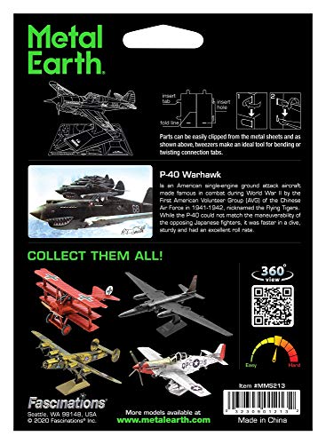 Fascinations Metal Earth P-40 Warhawk 3D Metal Model Kit